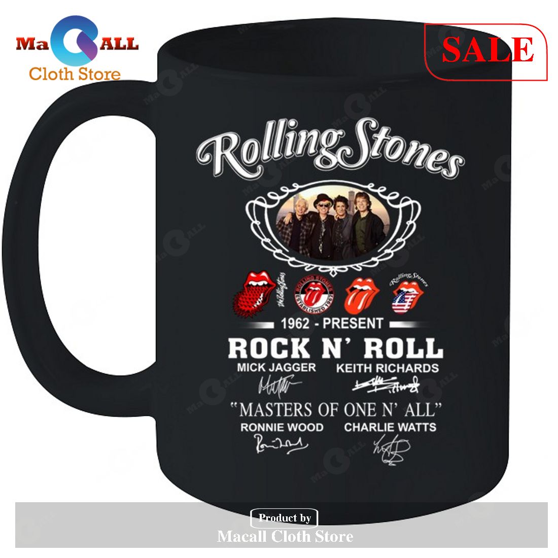 SALE The Rolling Stones 60th Anniversary T Shirt Macall Cloth Store