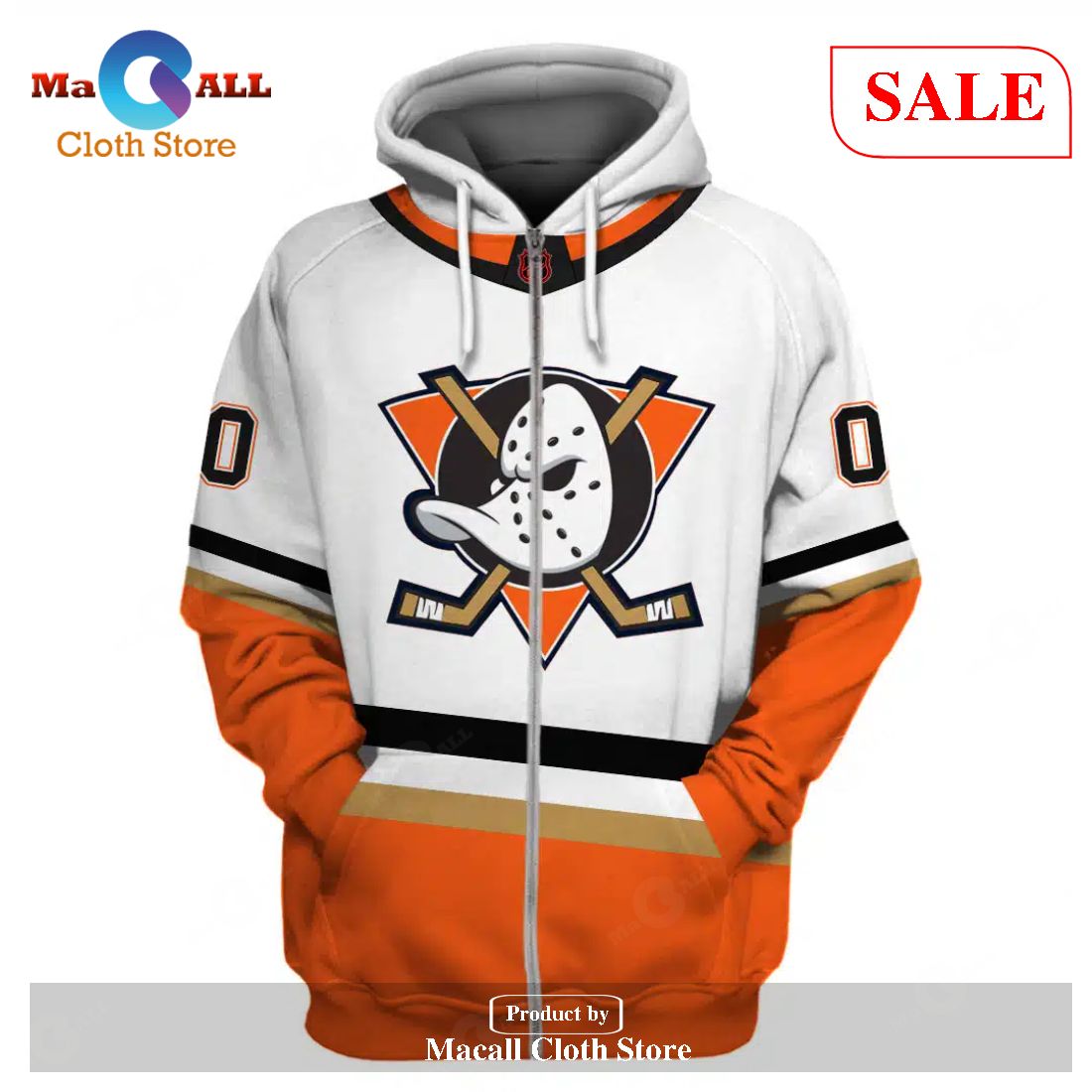 Anaheim Ducks Reverse Retro Hoodie 3D Worthwhile Mascot Gift