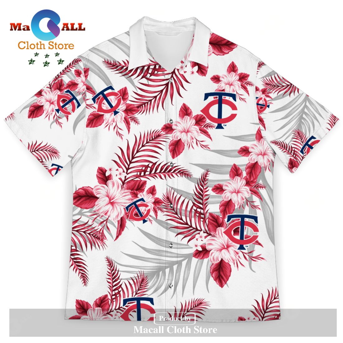 Baseball American Hawaii Shirt Tropical Beach Tree Minnesota Twins -  Freedomdesign