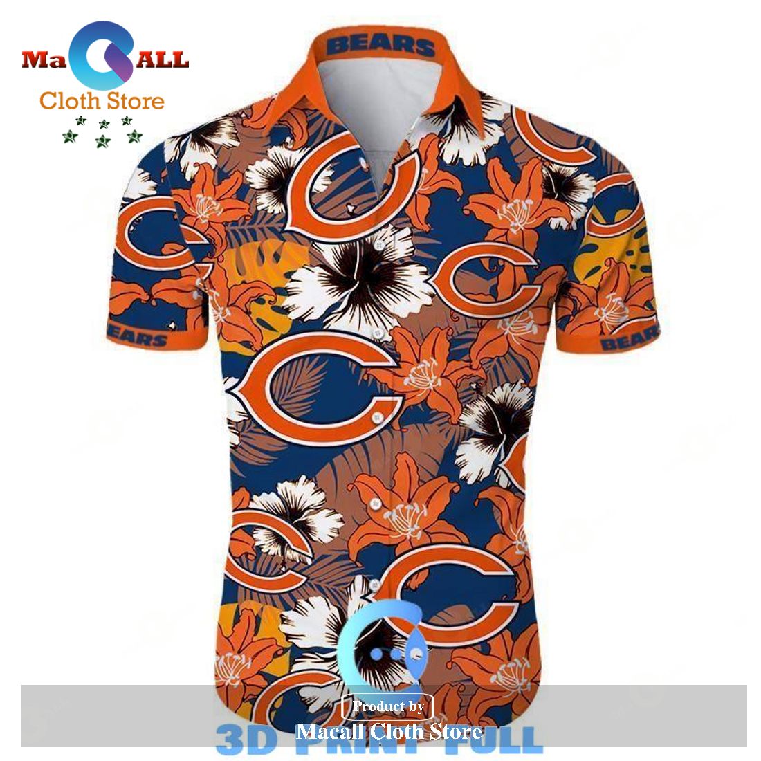 Chicago Bears NFL-Hawaii Shirt Short Style Hot Trending Summer-Hawaiian NFL