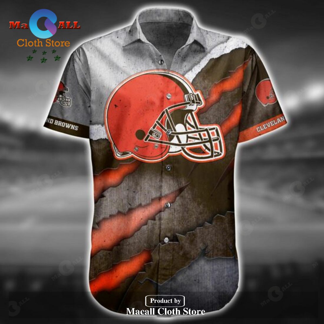 LIMITED] Cleveland Browns NFL-Summer Hawaiian Shirt And Shorts, With  Tropical Patterns For Fans