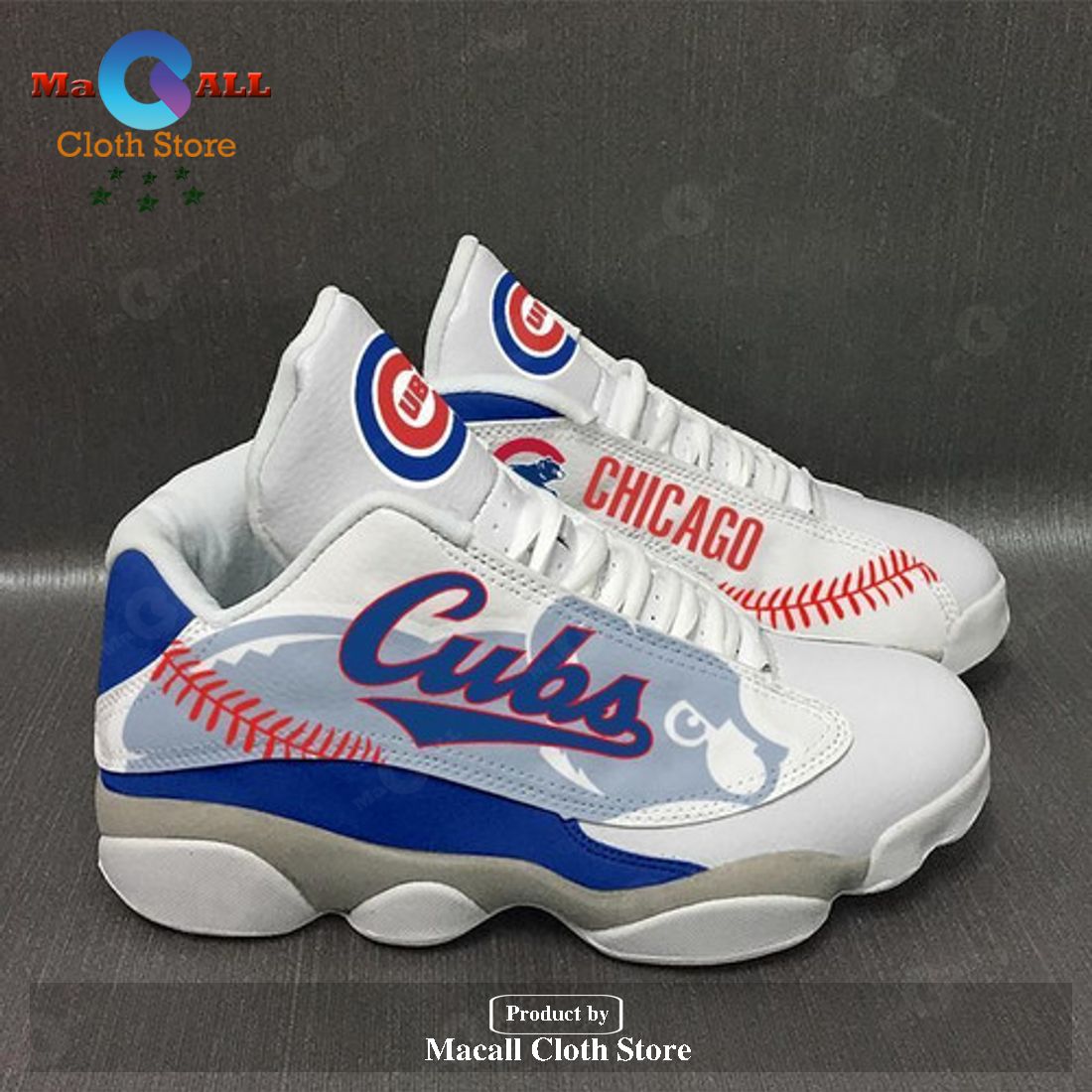 Chicago Cubs Camo Pattern Air Jordan 13 Shoes For Fans