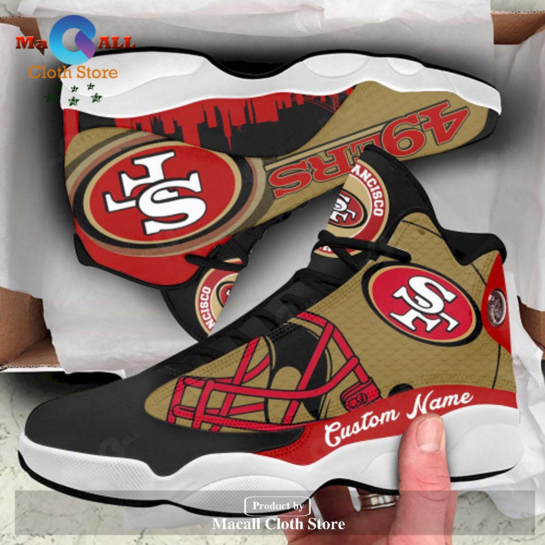 San Francisco 49ers Star Air Jordan 13 Shoes For Fans