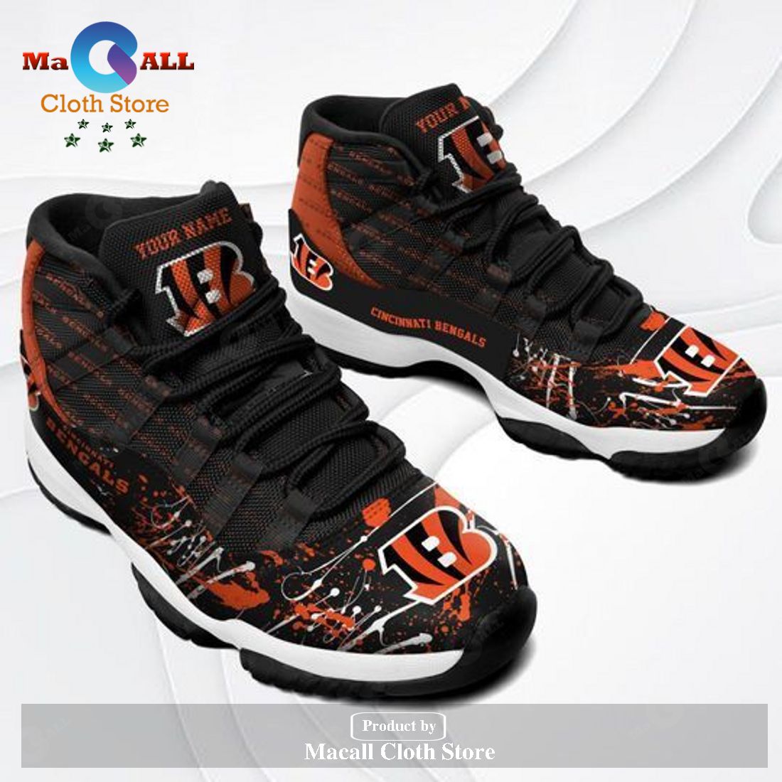 Cincinnati Bengals Alexander Mcqueen Style Shoes & Sneaker