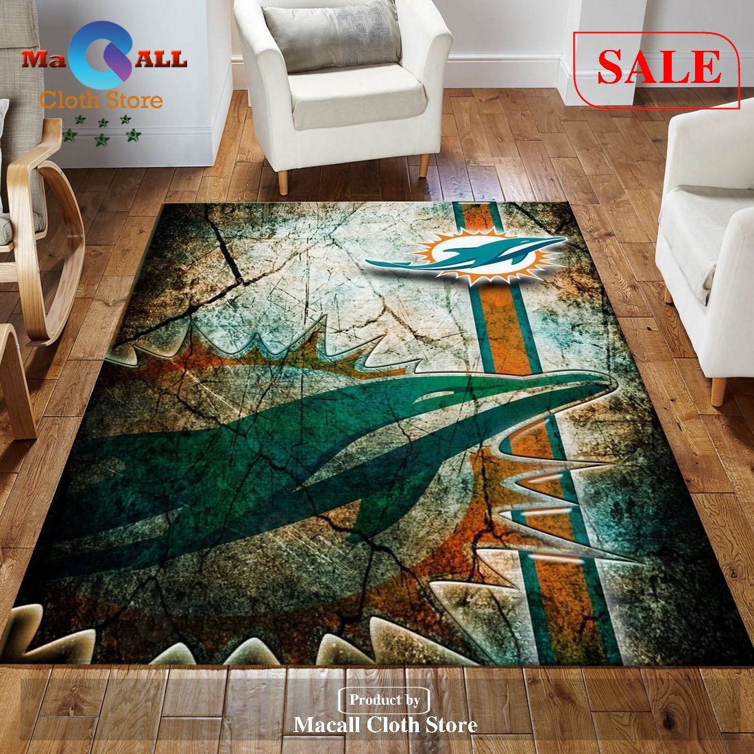 Miami Dolphins Stone NFL Christmas Gift Rug Living Room Rug Floor Decor  Home Decor - Travels in Translation