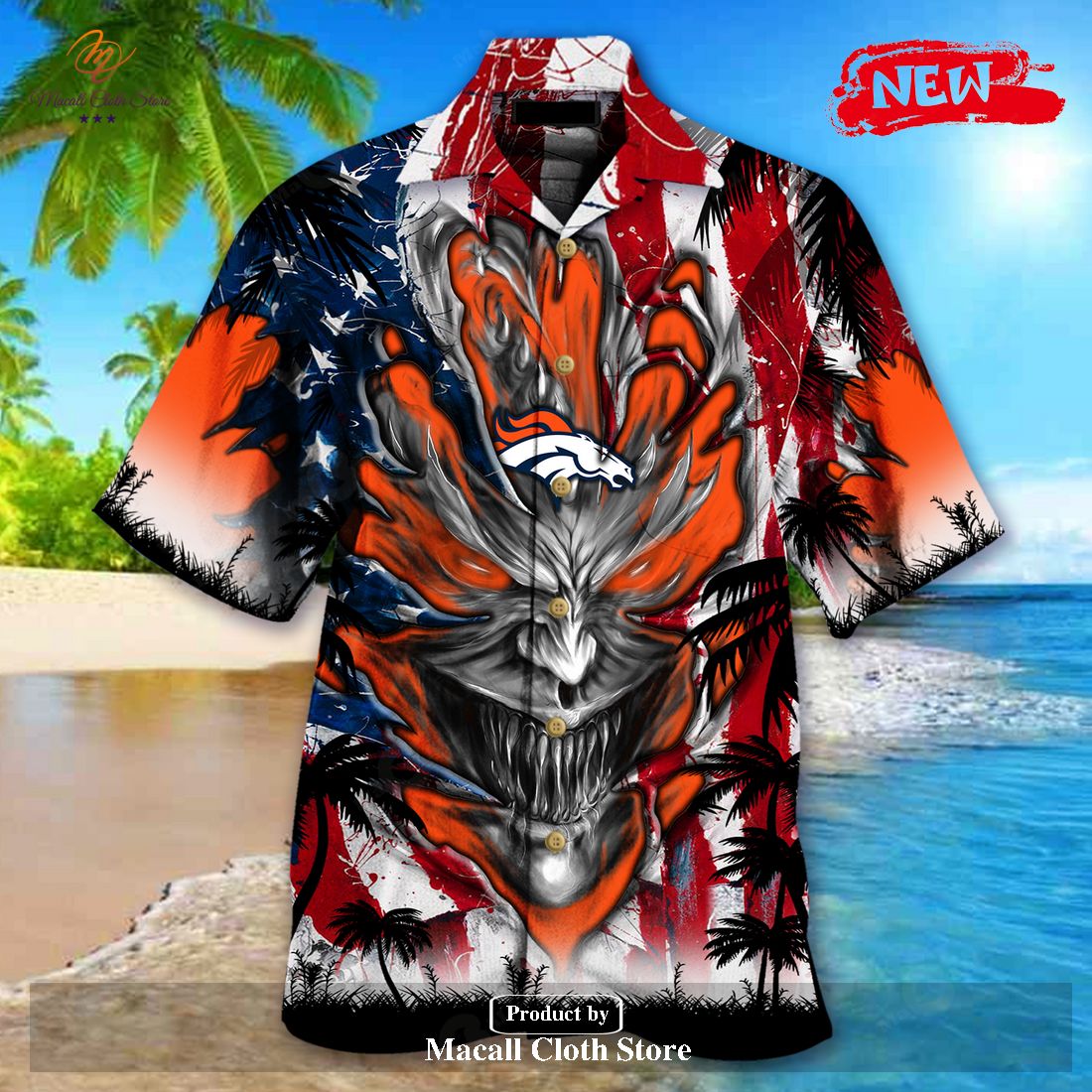 New Design Denver Broncos NFL Hawaiian Shirt - Masteez