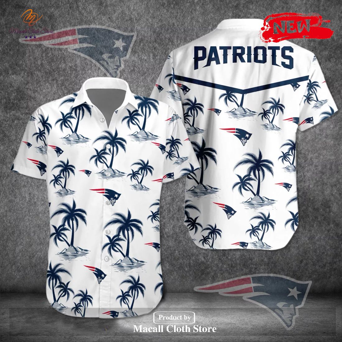 New England Patriots NFL Team Tropical Coconut Hot Summer Button 3D  Hawaiian Shirt For Men And Women - Banantees