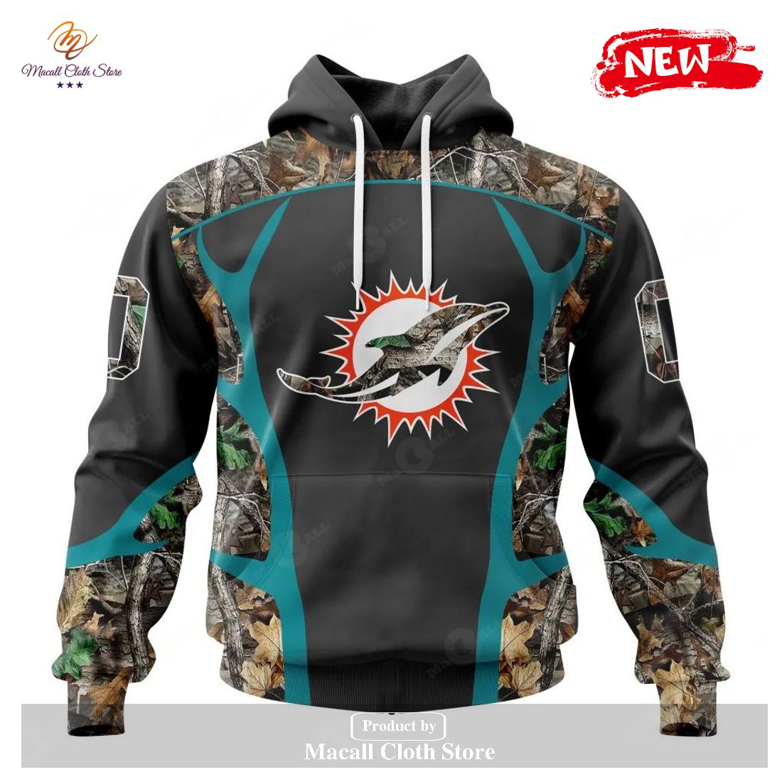 NFL Miami Dolphins Special Camo Realtree Hunting 3D Hoodie