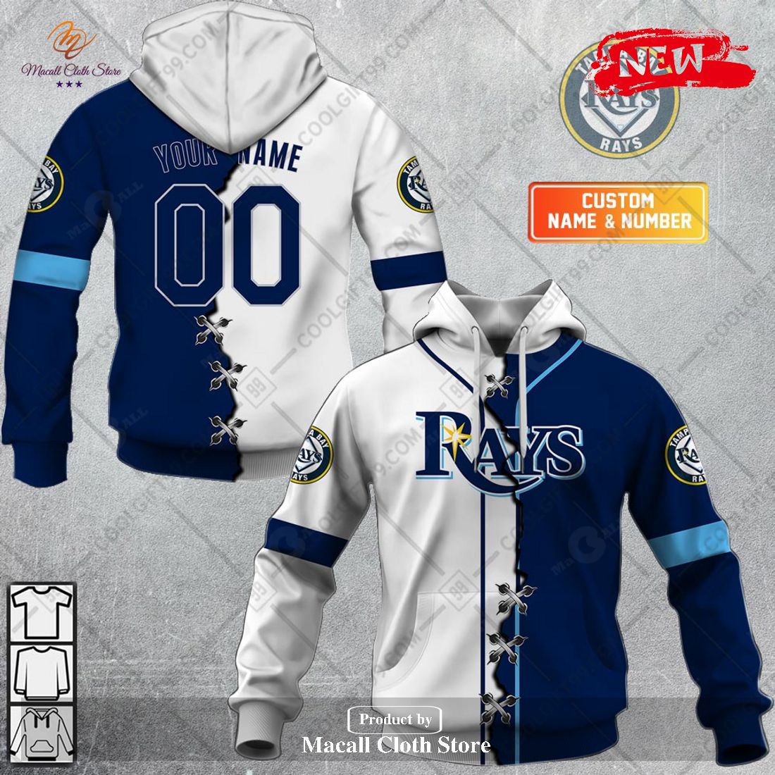 SALE] Personalized MLB Tampa Bay Rays Home Jersey Style Sweater Hoodie 3D -  Beetrendstore Store