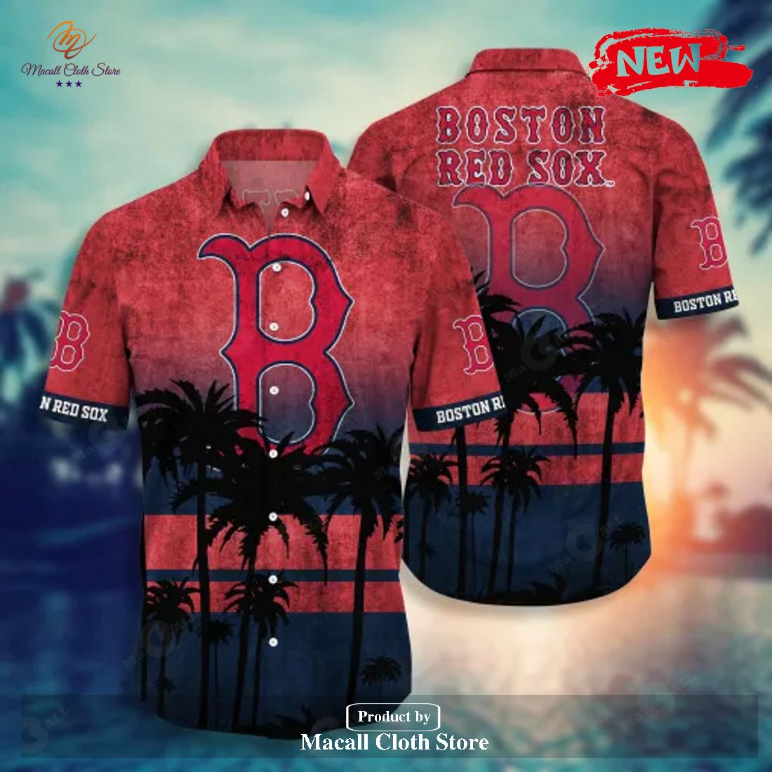 Boston Red Sox Sunset Coconut Floral Major League Baseball Custom Name And  Number Hawaiian Shirt