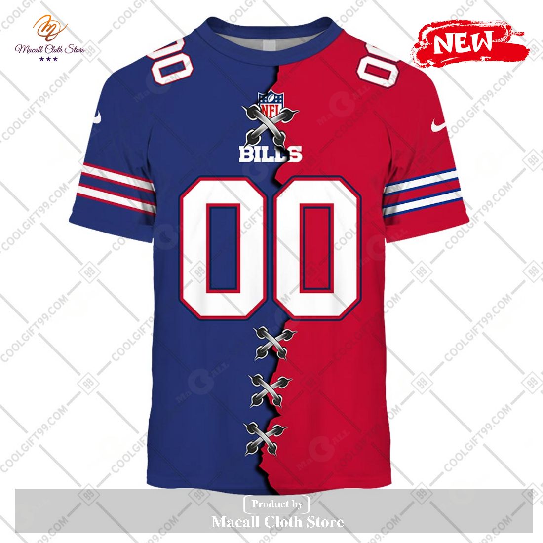 Personalized NFL Buffalo Bills Mix Jersey Special Design Hoodie Sweatshirt  3D - Macall Cloth Store - Destination for fashionistas