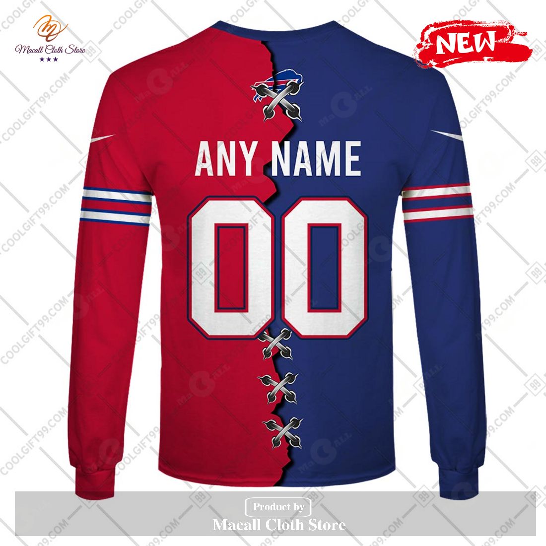 Personalized NFL Buffalo Bills Mix Jersey Special Design Hoodie Sweatshirt  3D - Macall Cloth Store - Destination for fashionistas