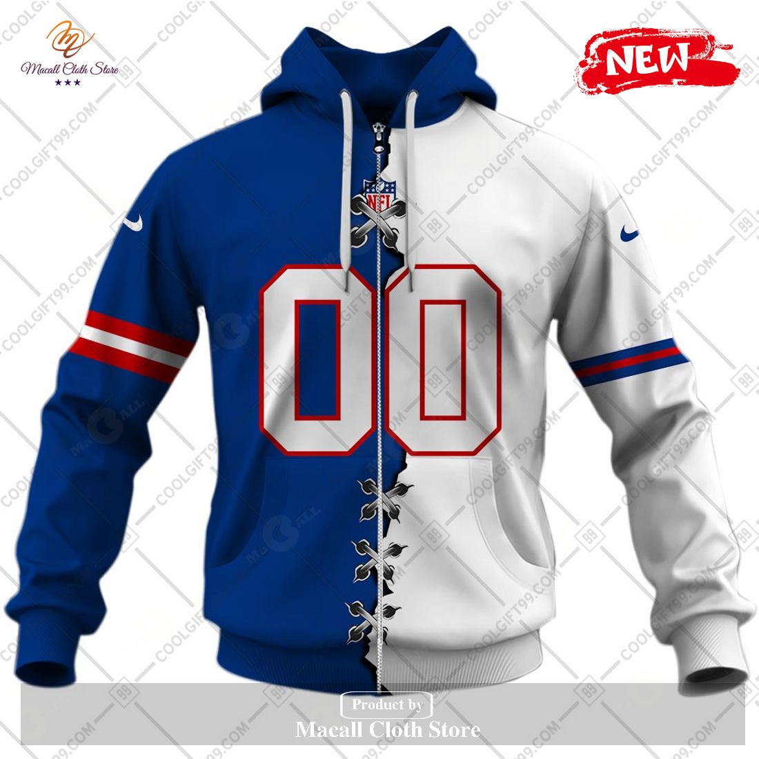 Personalized NFL Buffalo Bills Mix Jersey Special Design Hoodie Sweatshirt  3D - Macall Cloth Store - Destination for fashionistas