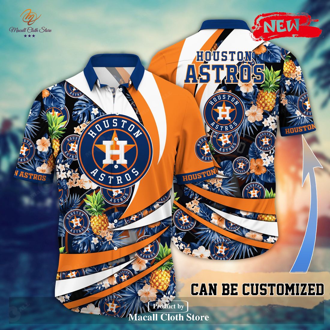 Houston Astros MLB Fruit Tropical Short Sleeves Hawaiian Shirt