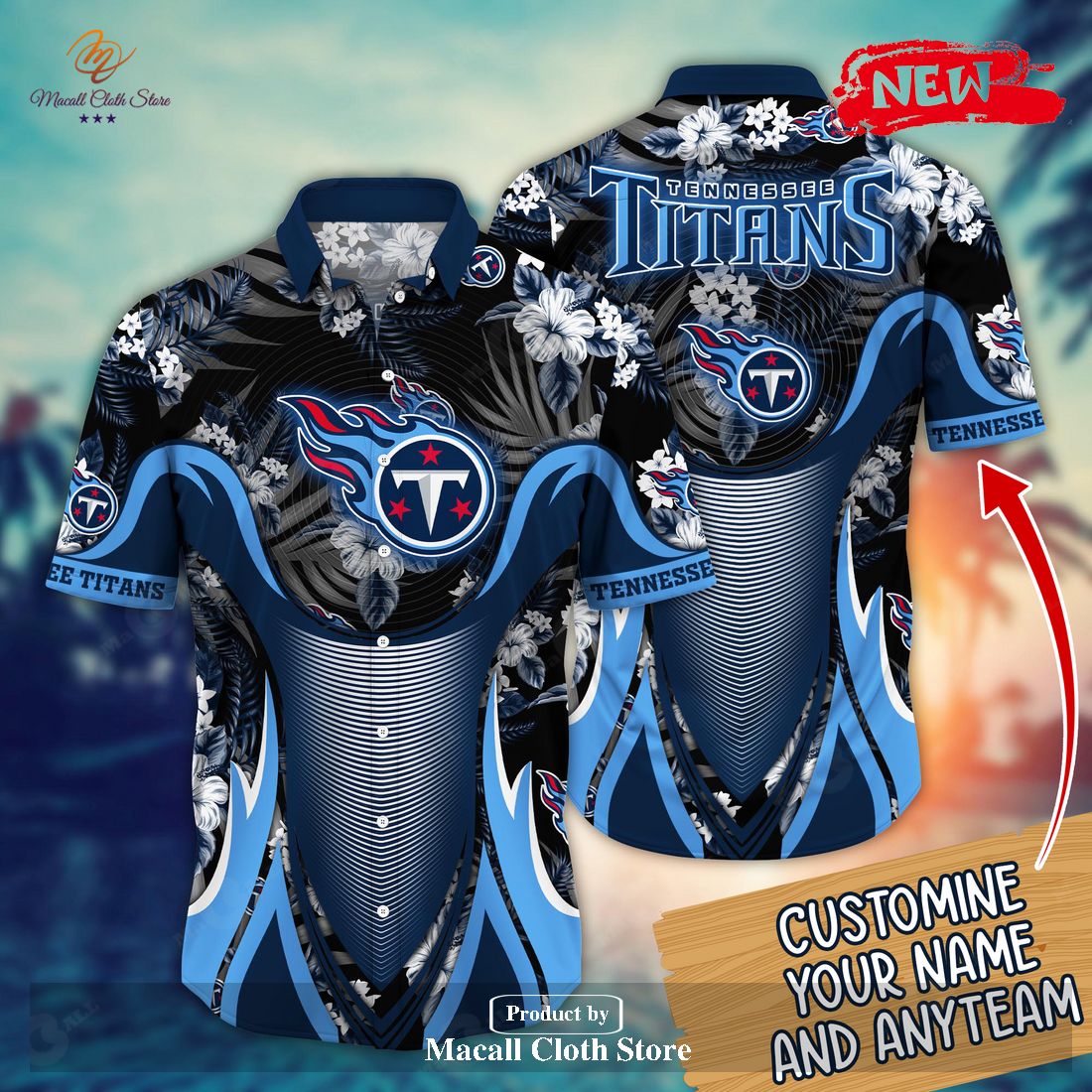 Tennessee Titans Nfl Hawaiian Shirts And Shorts For Fans-1