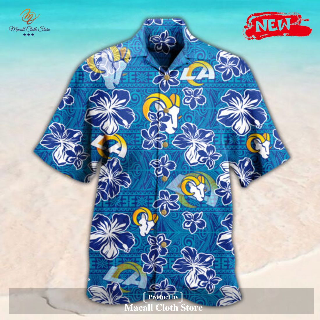 Los Angeles Rams Super Bowl Champions La Rams Tropical Flower Hawaiian Shirt  For Fans