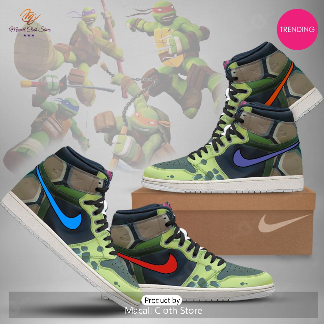 Michelangelo Teenage Mutant Ninja Turtles Gucci Air Jordan High