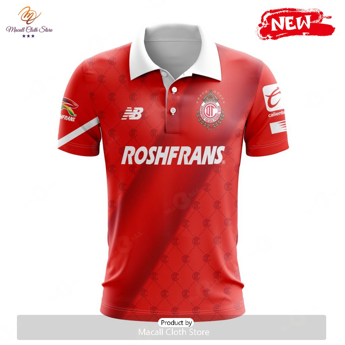 Personalized Liga Mx Deportivo Toluca Home Polo Shirt