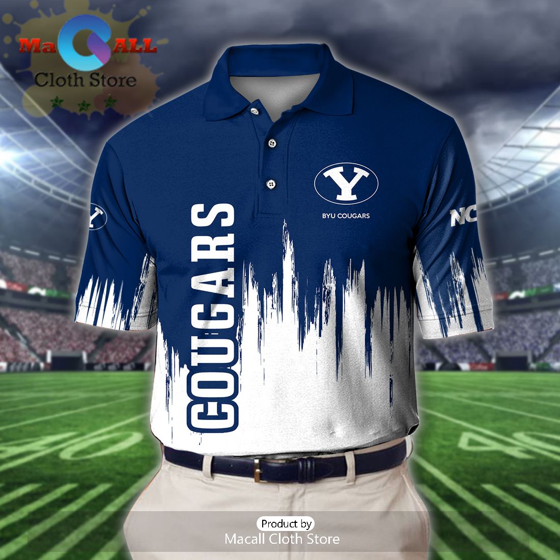 BYU Cougars Polo Shirt Macall Cloth Store Destination For Fashionistas