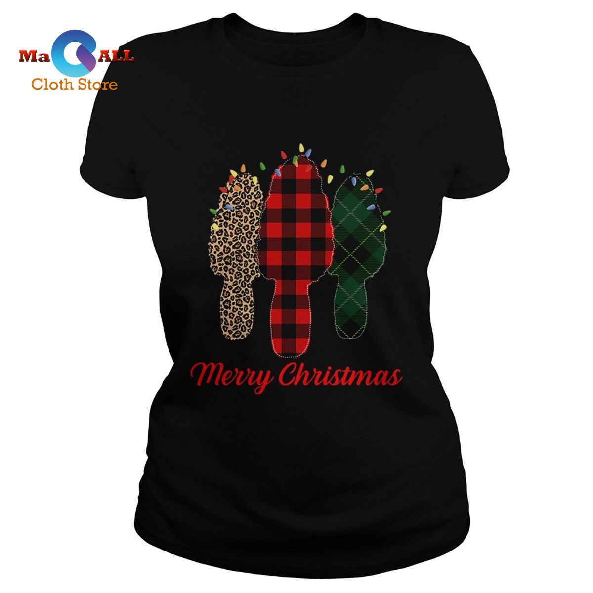[HOT] Merry Christmas Morel Buffalo Plaid Mushroom Hunting Gift shirt
