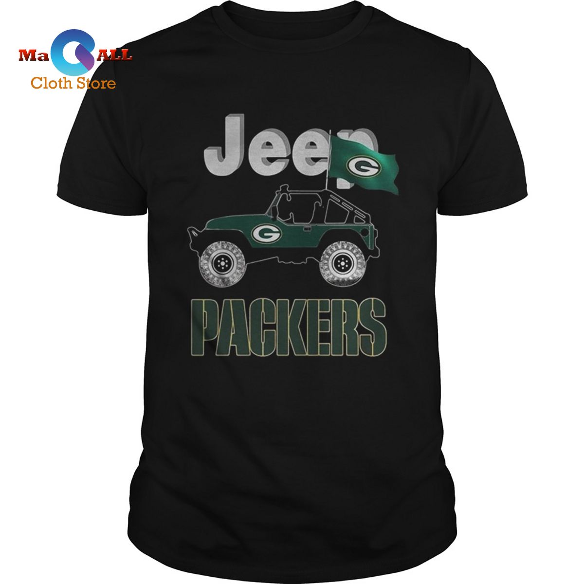 [NEW] Jeep Green Bay Packers flag shirt
