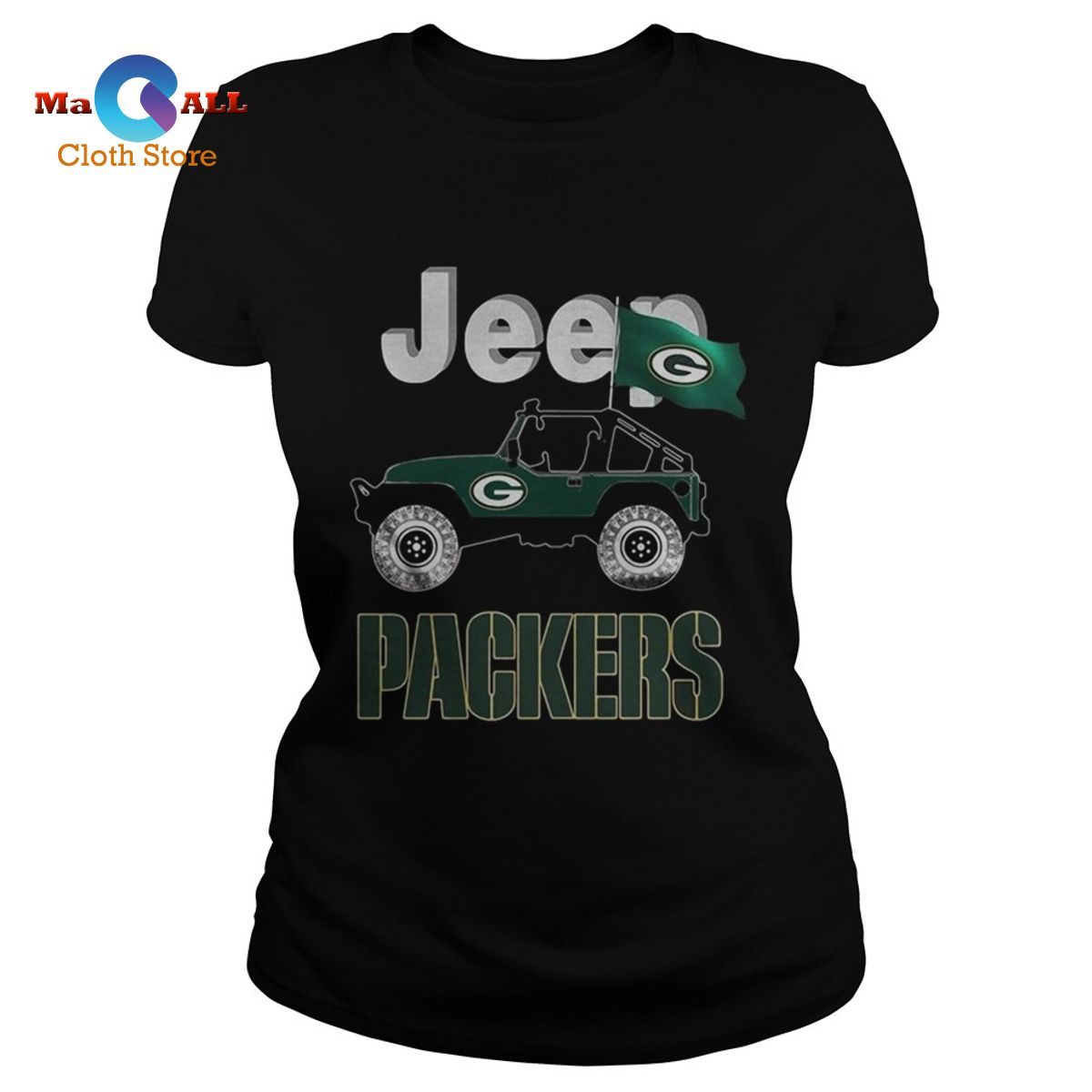 [NEW] Jeep Green Bay Packers flag shirt