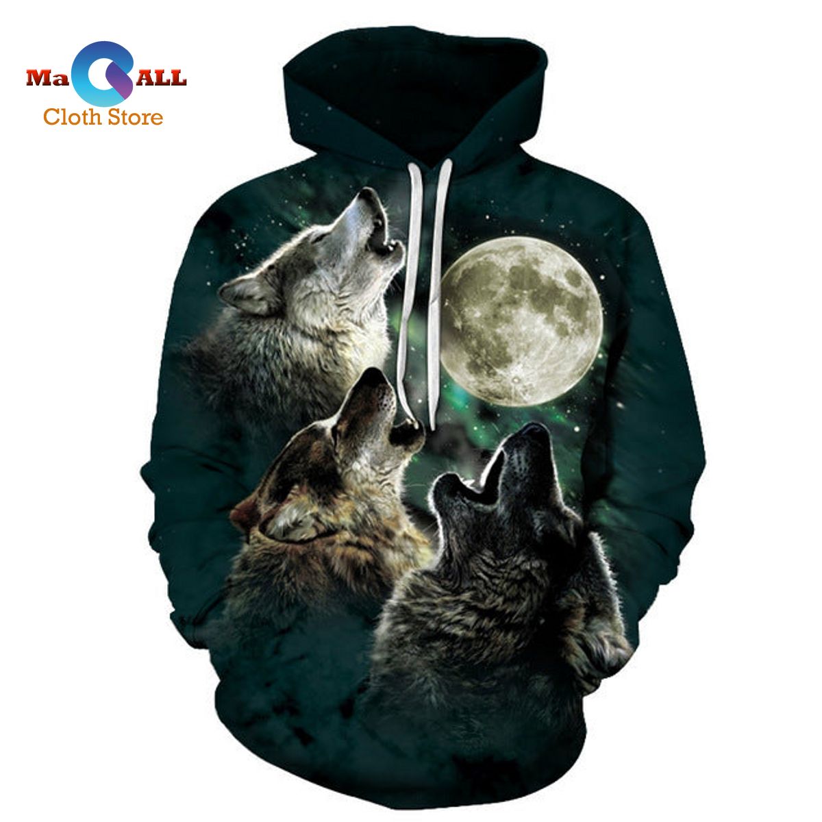 [NEW] Three Wolf Moon Growling Hoodie 3D