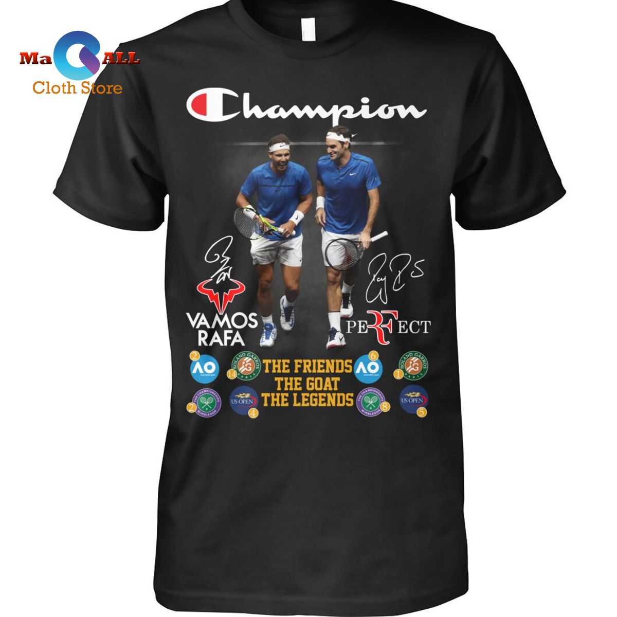 [NEW] The Friends The Goat The Legends Champion T-Shirt