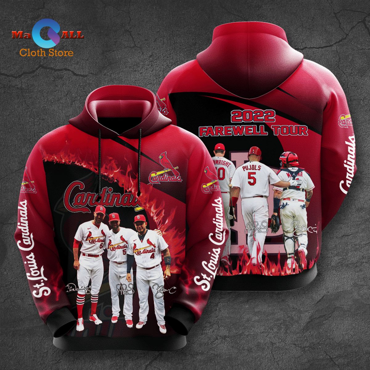 [NEW] Saint Louis Cardinals Farewell Tour 2022 Hoodie 3D - Macall Cloth ...