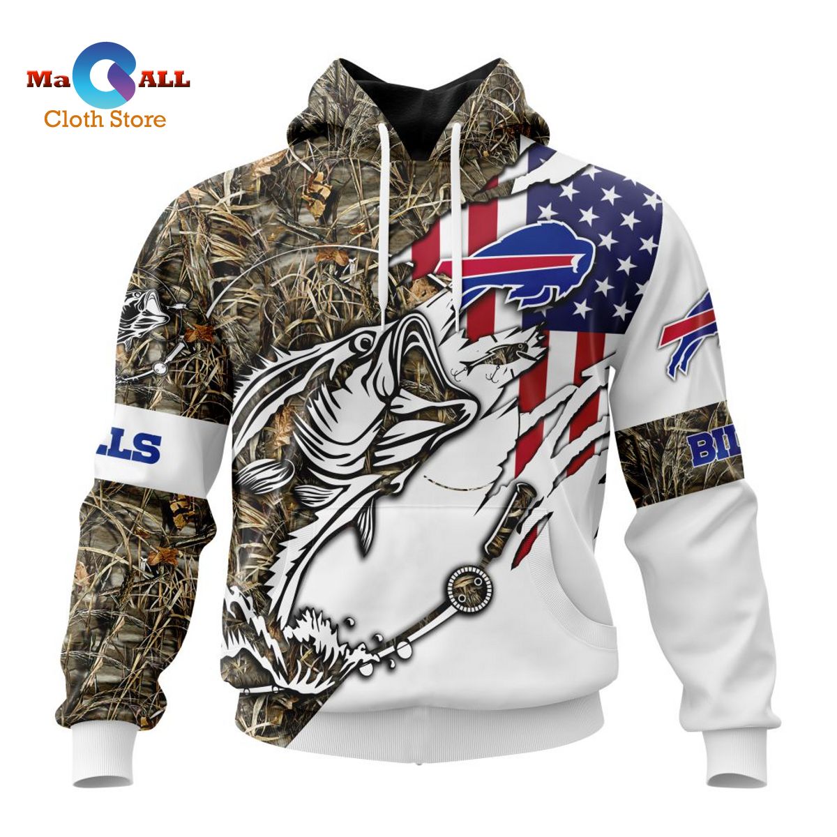 NFL Detroit Lions American Flag Youth Sweatshirt - Rookbrand