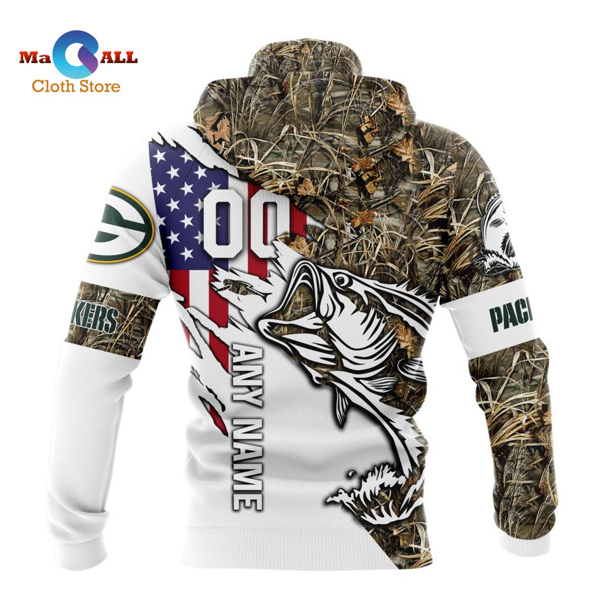 Custom NFL Green Bay Packers Special Camo Fishing Shirt Hoodie 3D