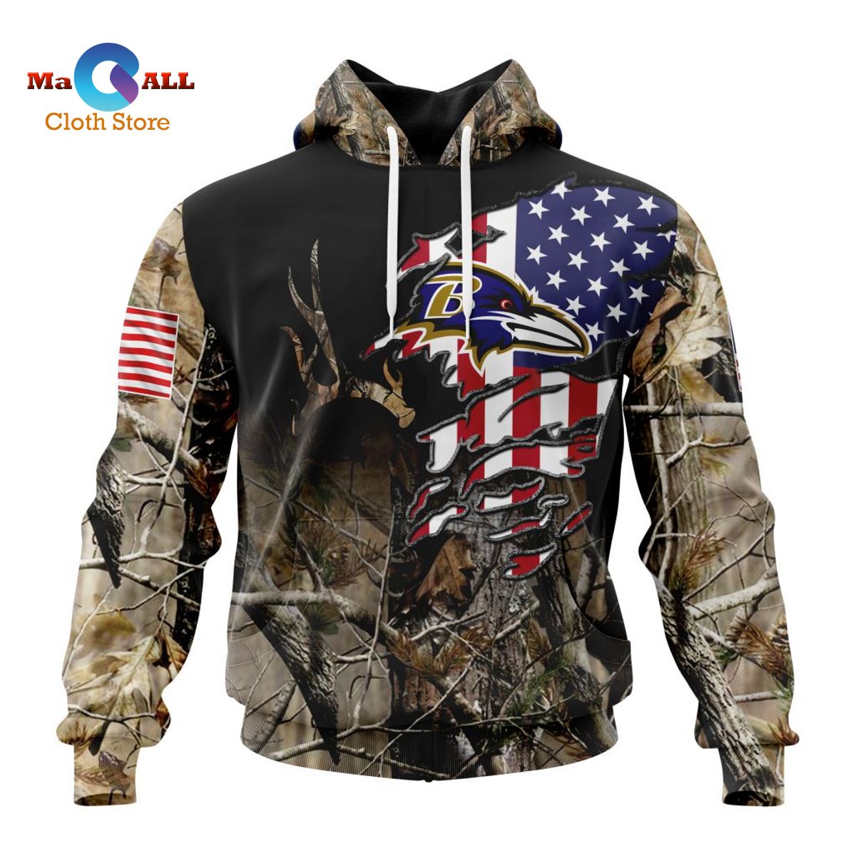 [NEW] NFL Baltimore Ravens Special Camo Realtree Hunting ST2201