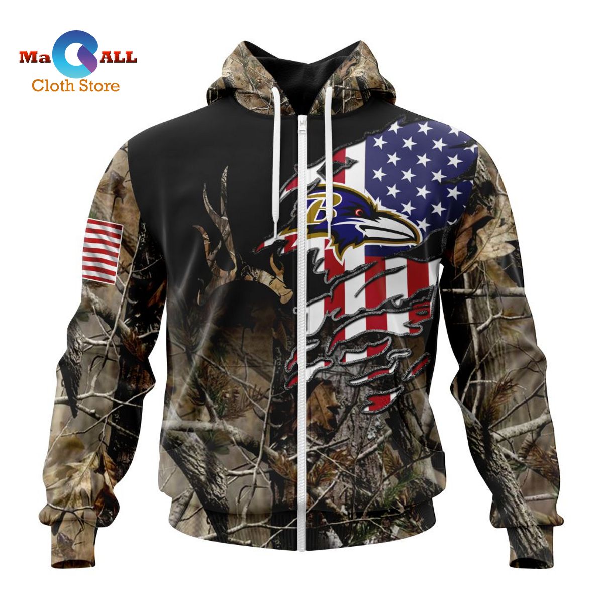 [NEW] NFL Baltimore Ravens Special Camo Realtree Hunting ST2201