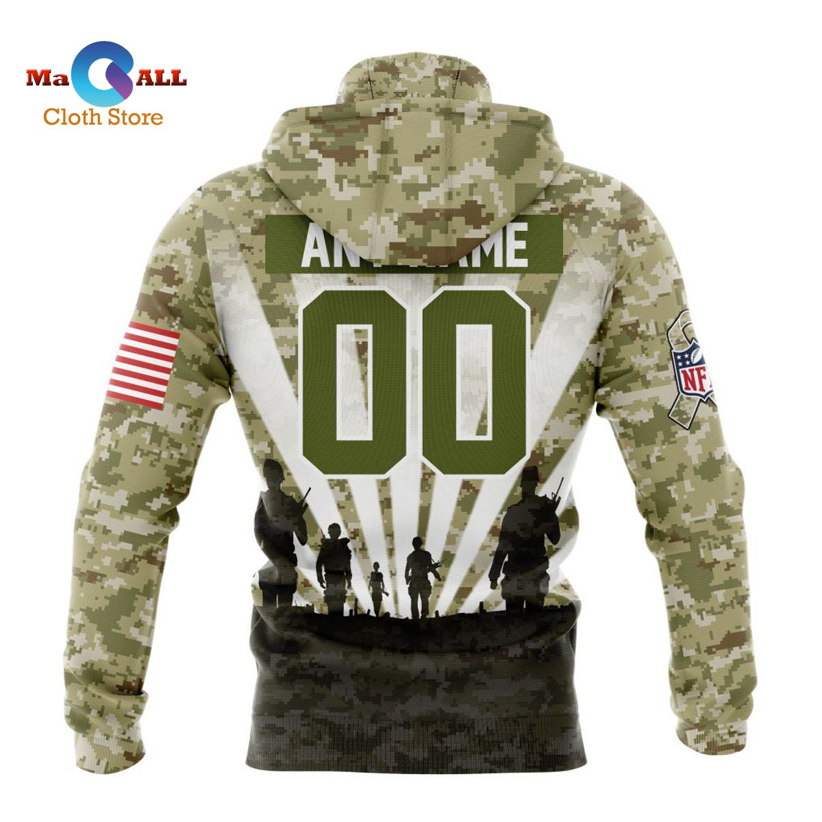 Denver Broncos NFL US Flag Camo Veteran Team 3D All Over Print Hoodie For  Men And Women