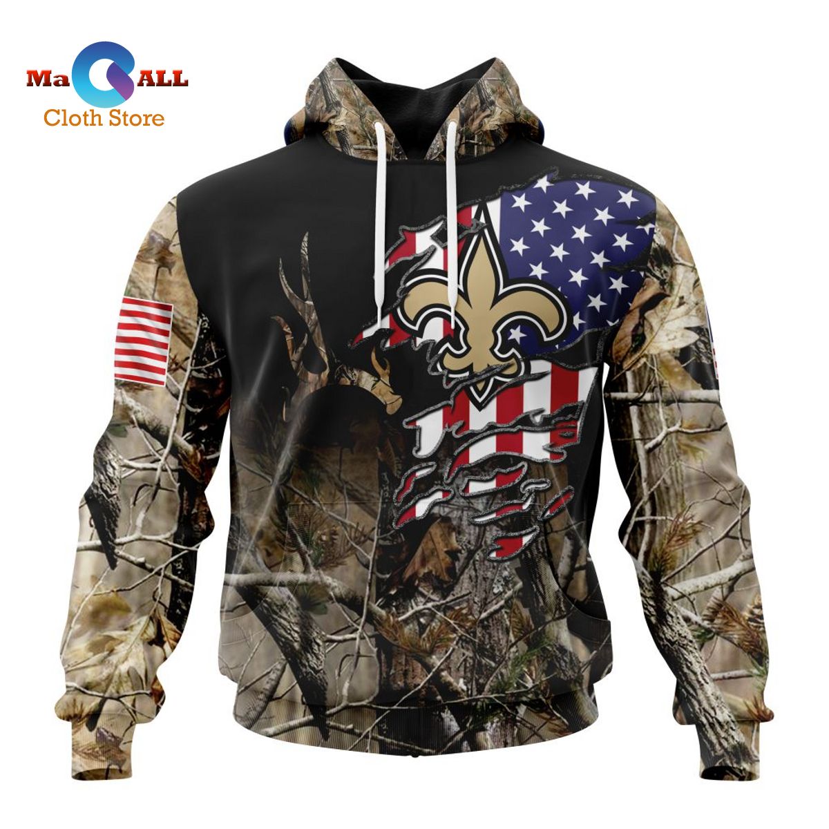 [NEW] NFL New Orleans Saints Special Camo Realtree Hunting ST2201