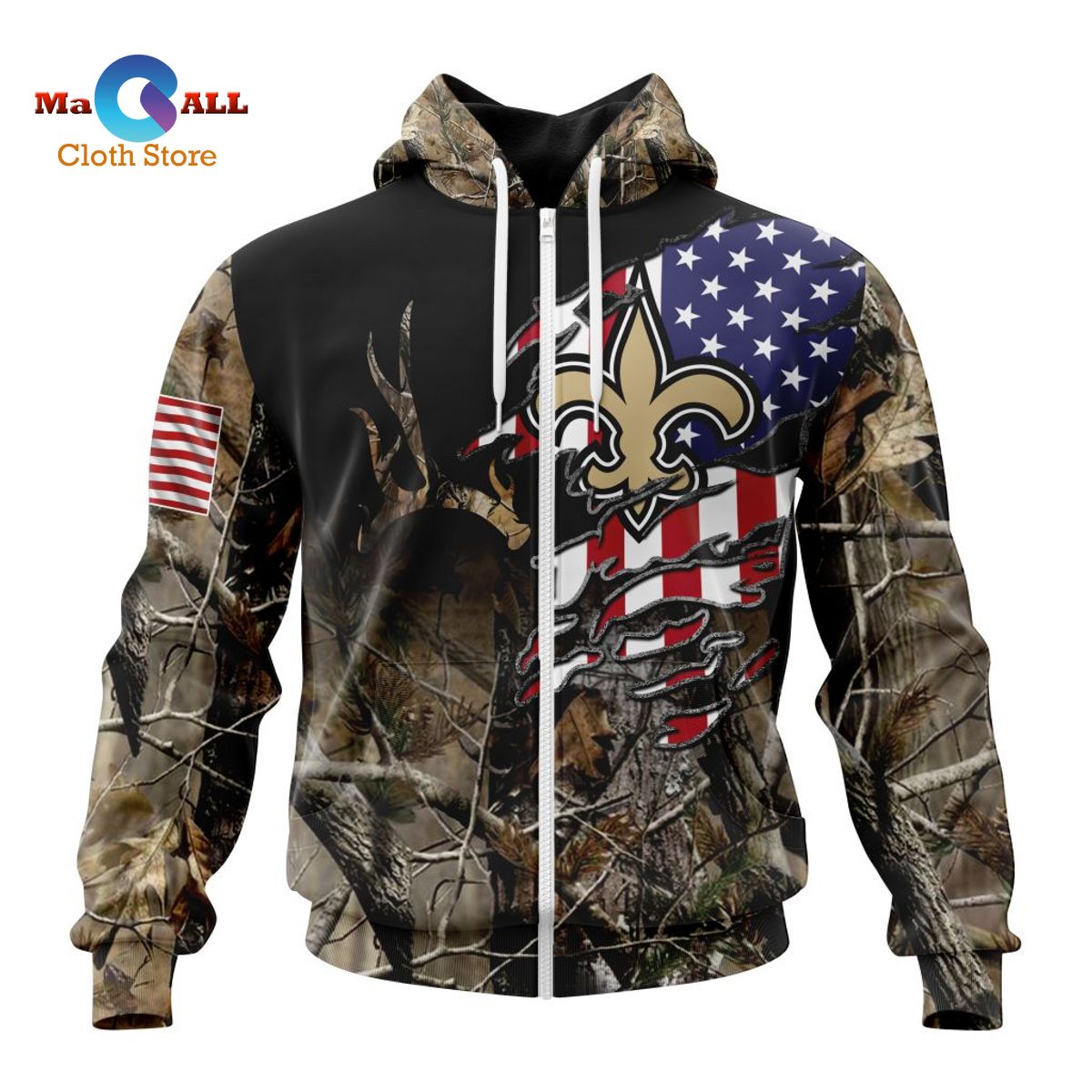 [NEW] NFL New Orleans Saints Special Camo Realtree Hunting ST2201