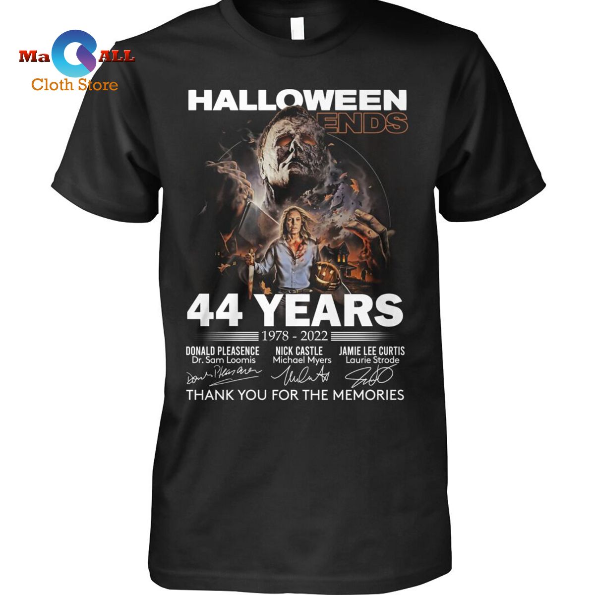 [NEW] Halloween Ends 44 Years With Signature 2022 T-Shirt