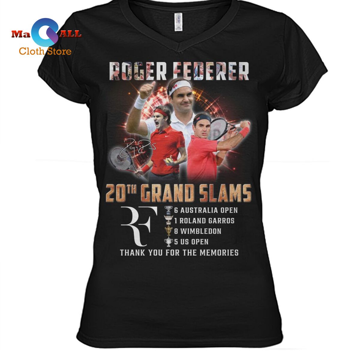 [NEW] Roger Federer 20th Grand Slams Special Versions T-Shirt