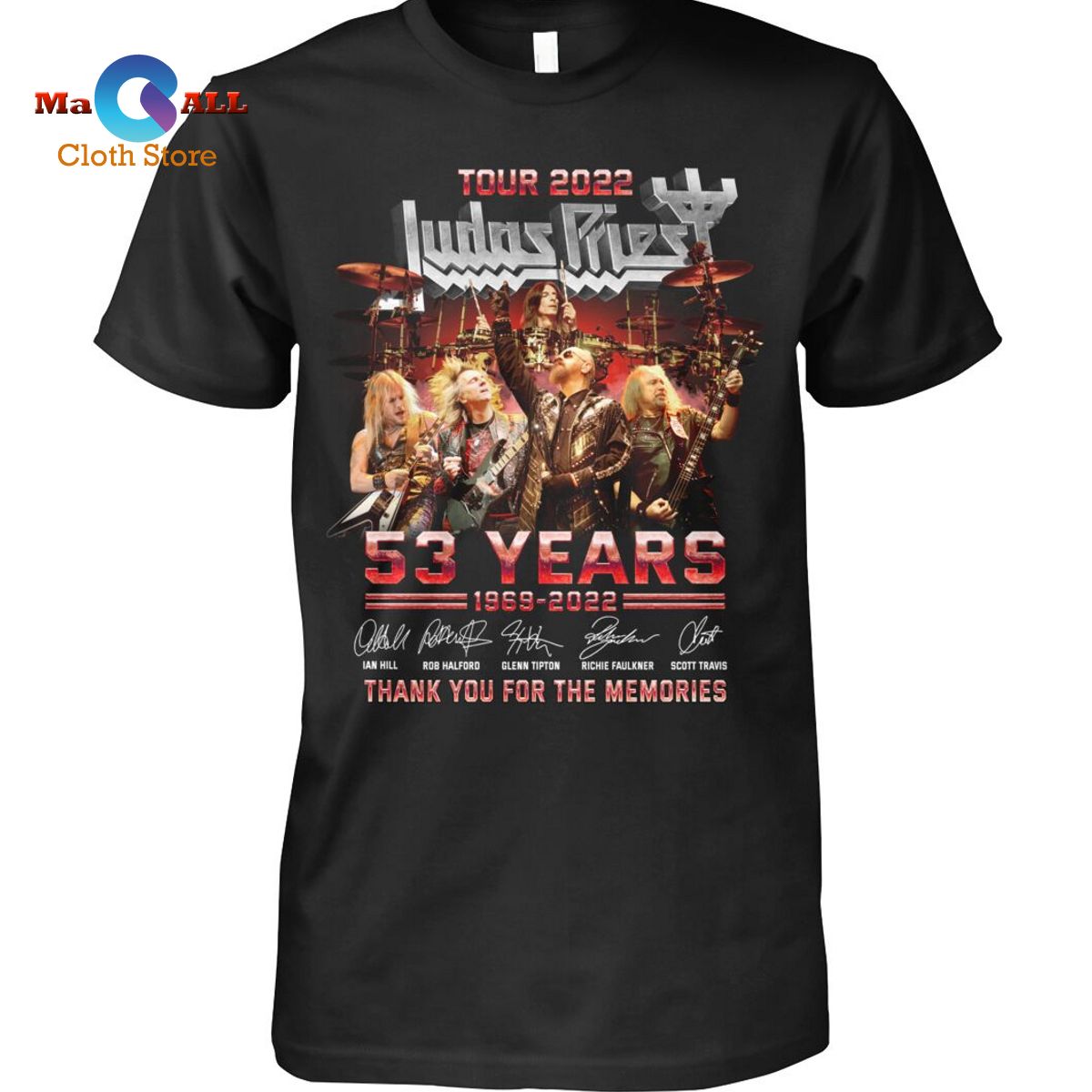 [NEW] Tour 2022 Judas Priest 53 years 1969-2022 Memories T-Shirt