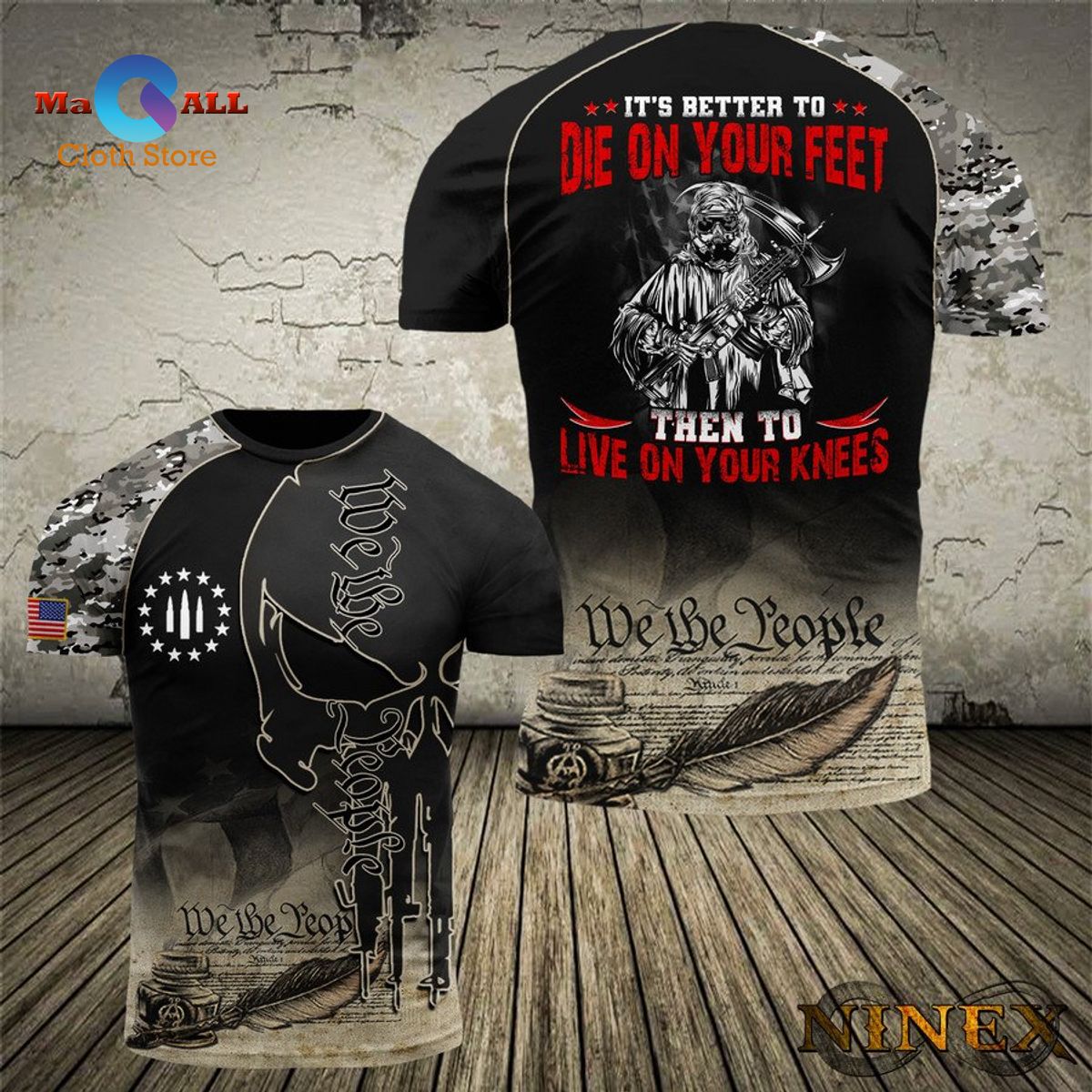 [NEW] It’s Better To Die On Your Feet Then To Live On Your Knees T-Shirt 3D