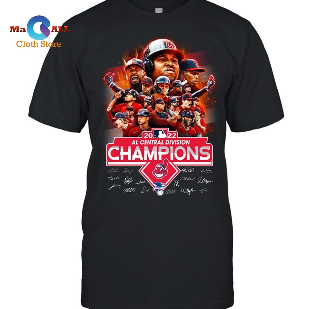 Cleveland guardians navy 2022 al central division champions shirt