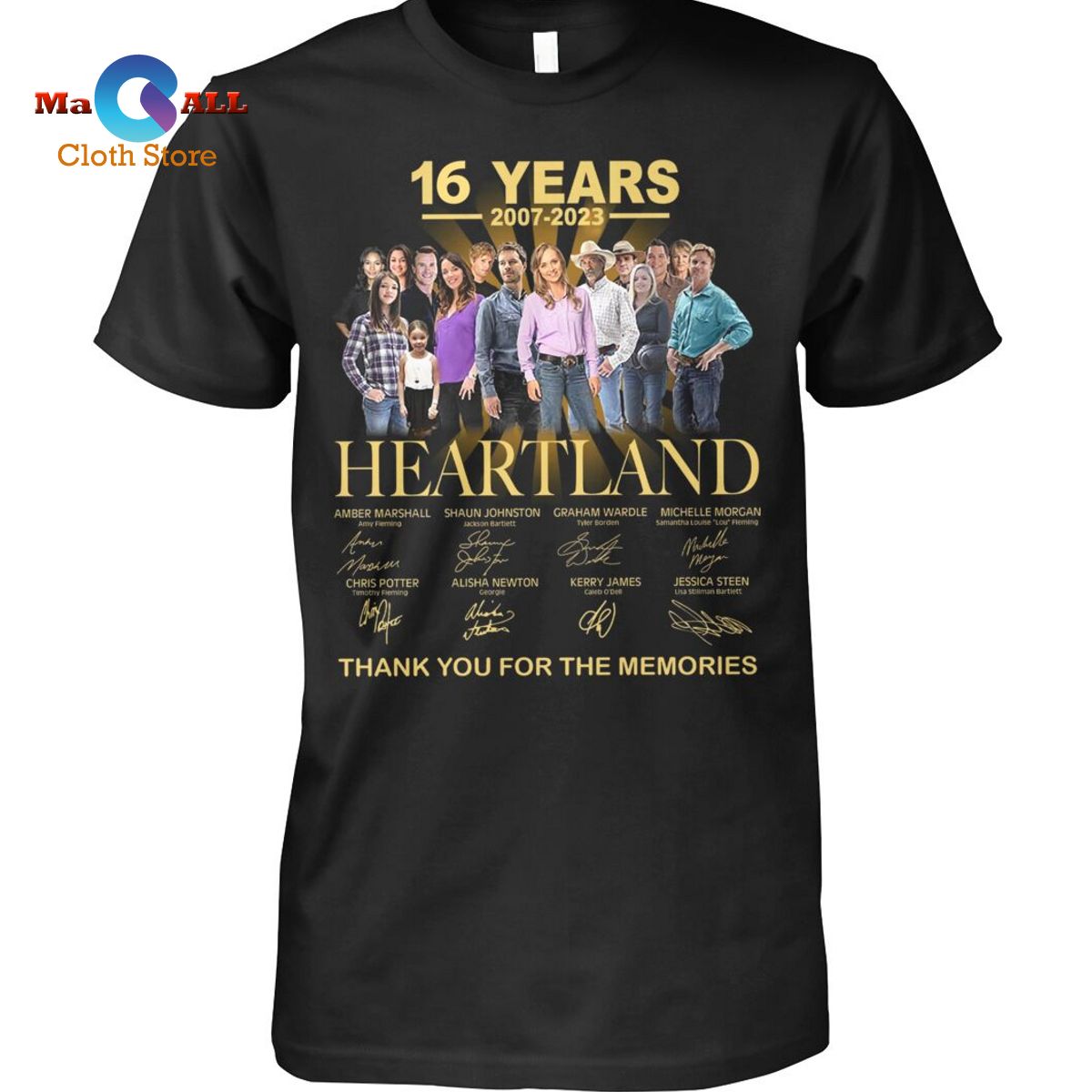 [NEW] Heartland 16 Years 2007-2023 Signatures T- Shirt