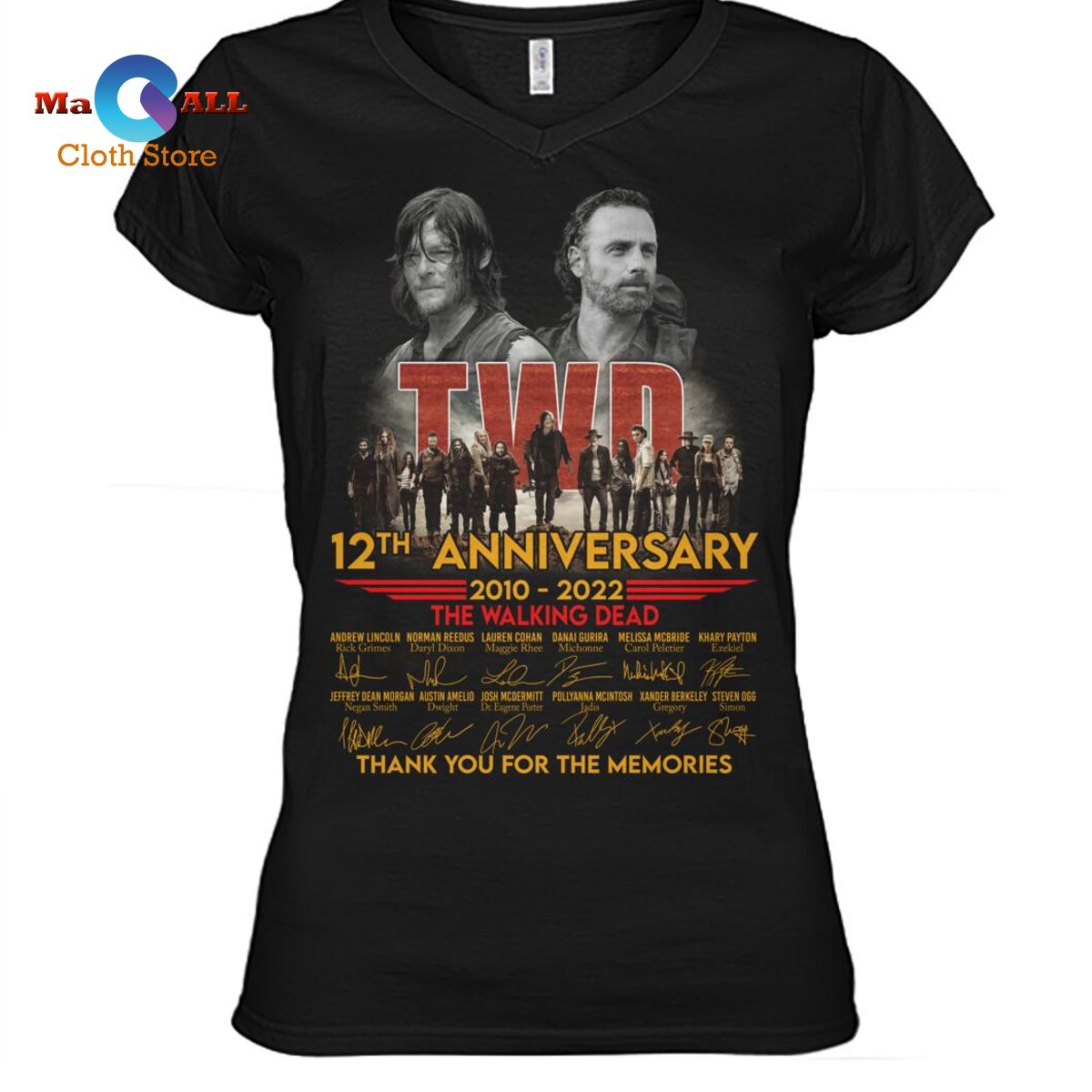 [NEW] The Walking Dead 12th Anniversary 2010-2022 Memories T- Shirt