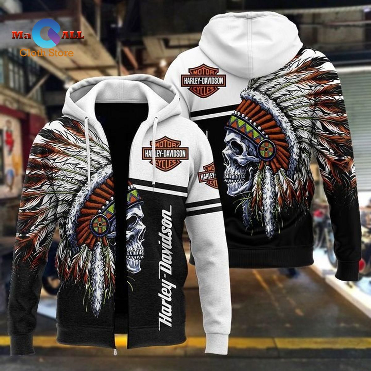 [NEW] Motor Harley – Davidson Cycles Ancient Skull Hoodie 3D
