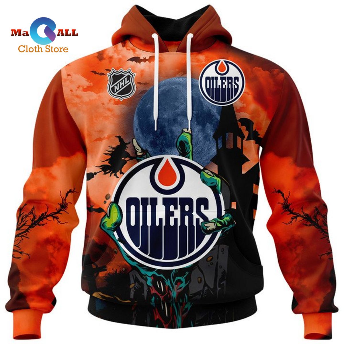 [NEW] Edmonton Oilers – Halloween Jersey 2022 Hoodie 3D