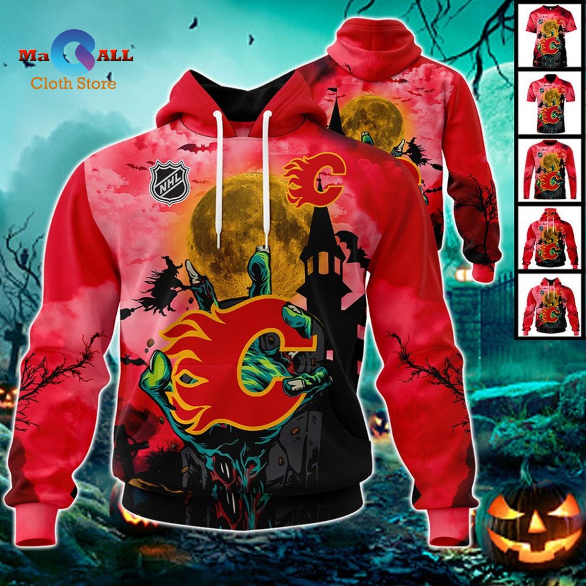 [NEW] Flames Halloween Jersey 2022 Hoodie 3D Macall Cloth Store