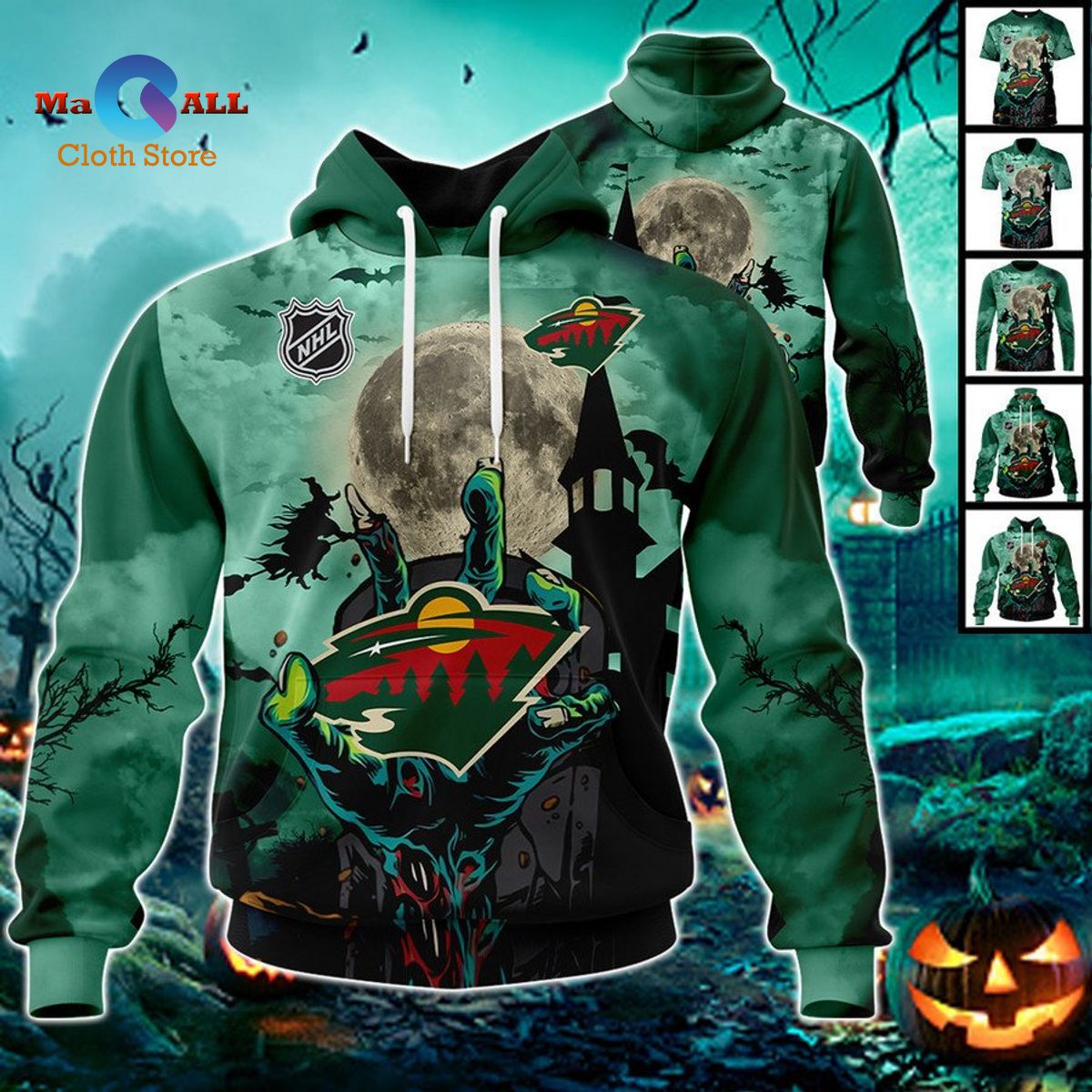 [NEW] Minnesota Wild – Halloween Jersey 2022 Hoodie 3D
