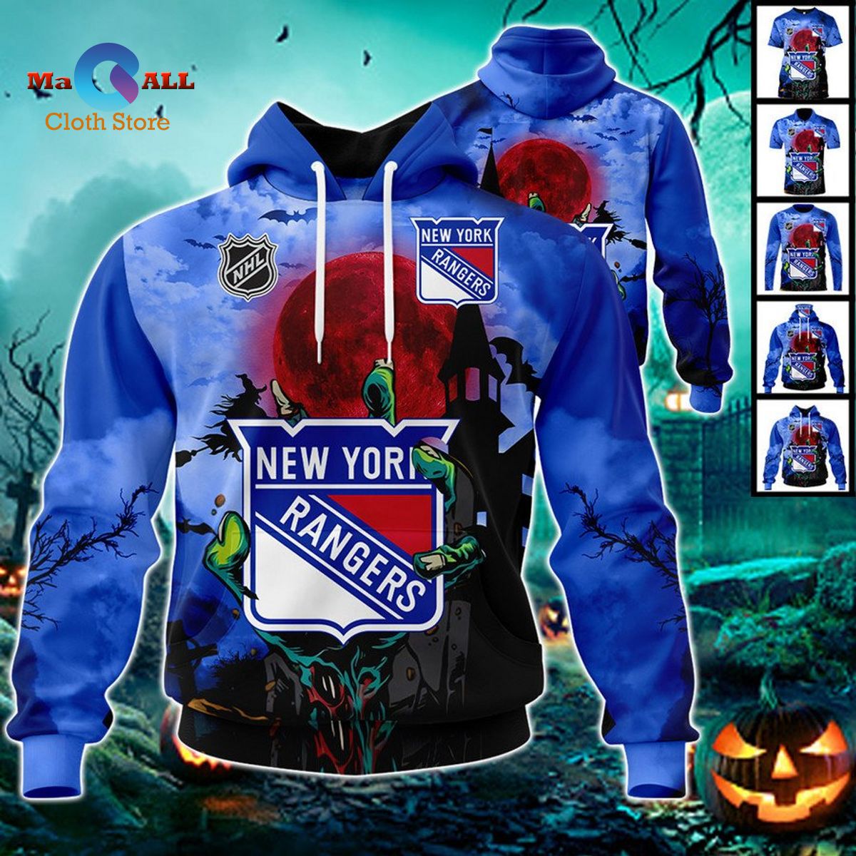 [NEW] New York Rangers – Halloween Jersey 2022 Hoodie 3D