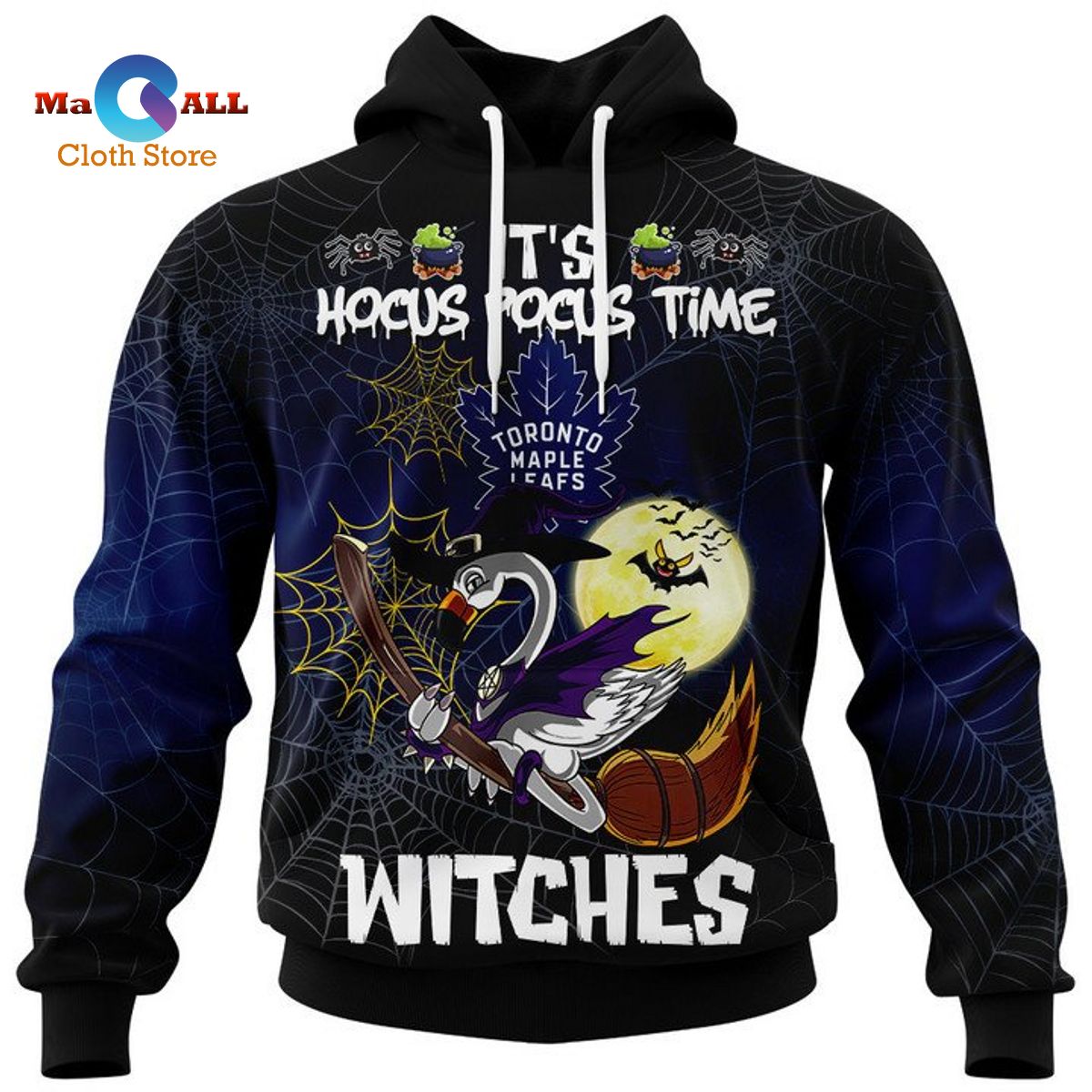 [NEW] Toronto Maple Leafs – Halloween Jersey 2022 – Flamingo Witches – Hocus Pocus Hoodie 3D