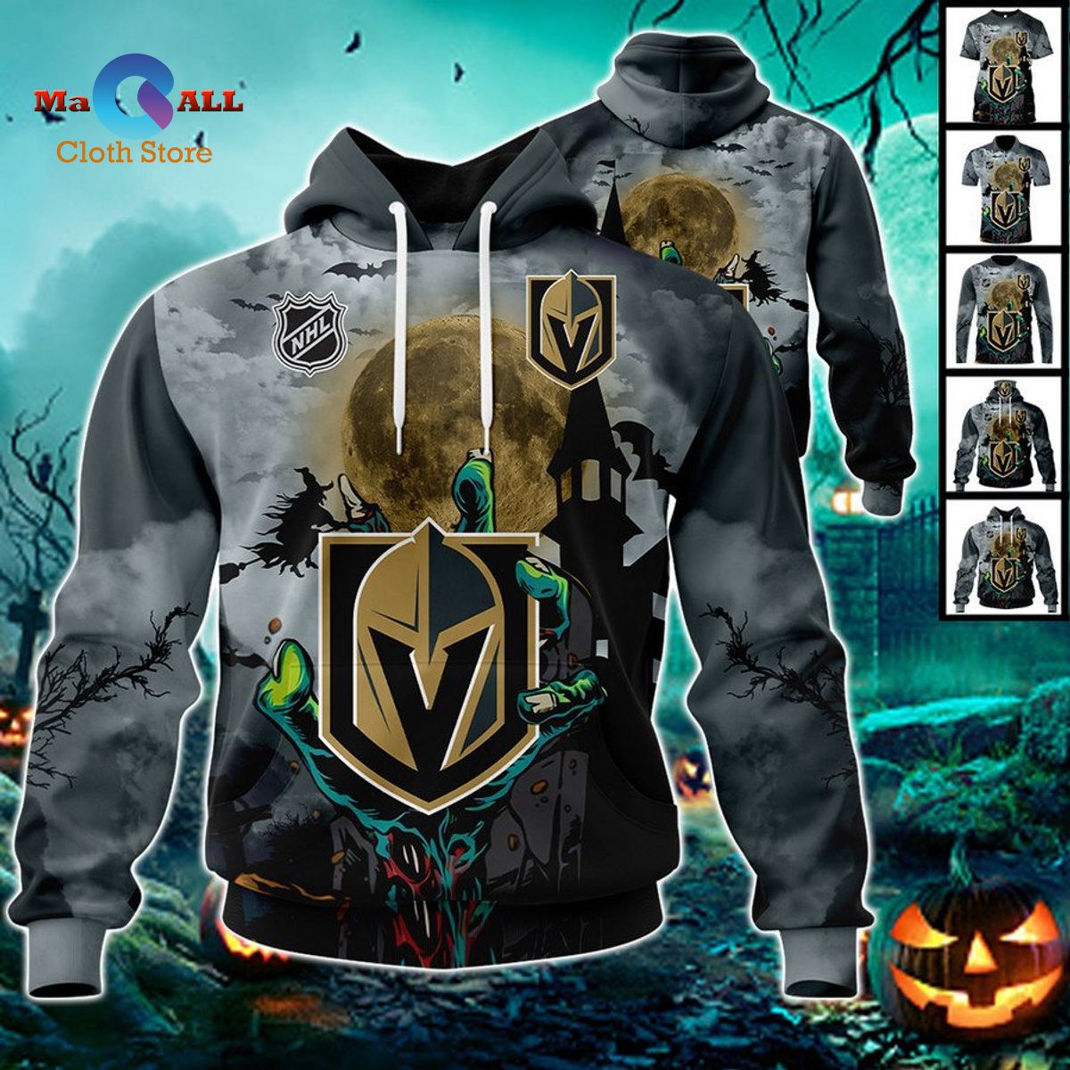 [NEW] Vegas Golden Knights – Halloween Jersey 2022 Hoodie 3D